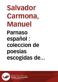 Portada:Parnaso español : coleccion de poesías escogidas de los mas célebres poetas castellanos : tomo III