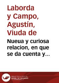 Portada:Nueua y curiosa relacion, en que se da cuenta y declara la tentacion mas fuerte que tuvo en el desierto el glorioso y bienaventurado San Antonio Abad : y como supo librarse de ella : segunda parte