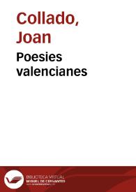 Portada:Poesies valencianes