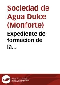 Portada:Expediente de formacion de la...