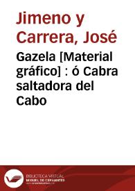 Portada:Gazela [Material gráfico] : ó Cabra saltadora del Cabo
