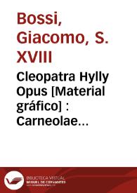 Cleopatra Hylly Opus [Material gráfico] : Carneolae incisum. Ex Fulvii Virsini Imag.