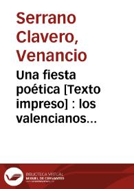 Portada:Una fiesta poética [Texto impreso] : los valencianos en la Argentina