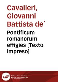 Portada:Pontificum romanorum effigies [Texto impreso]