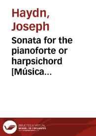 Portada:Sonata for the pianoforte or harpsichord [Música notada] : op. 66