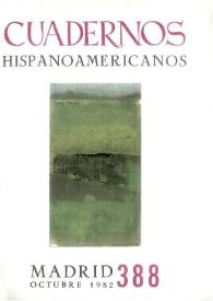 Portada:Cuadernos Hispanoamericanos. Núm. 388, octubre 1982