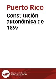 Más información sobre Constitución autonómica de 1897