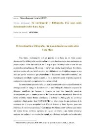 De investigación y bibliografía. Con unas notas documentales sobre Luisa Sigea / Nieves Baranda Leturio | Biblioteca Virtual Miguel de Cervantes