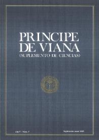 Portada:Príncipe de Viana. Suplemento de Ciencias. Año V, núm. 5, 1985