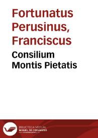 Portada:Consilium Montis Pietatis