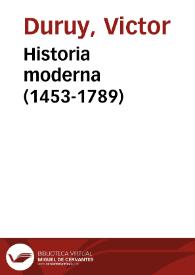 Portada:Historia moderna (1453-1789)