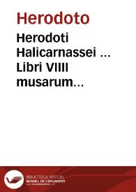Portada:Herodoti Halicarnassei ... Libri VIIII musarum nominibus inscripti