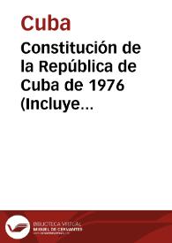 Portada:Constitución de la República de Cuba de 1976 (Incluye la reforma constitucional del 26 de mayo de 2002)