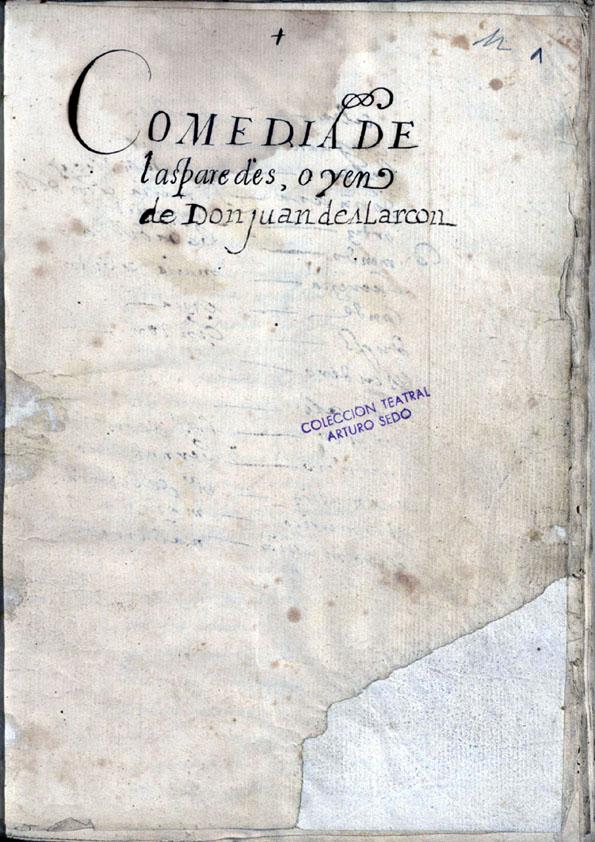 Comedia de las paredes, oyen / de don Juan de Alarcón | Biblioteca Virtual Miguel de Cervantes