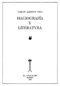 Hagiografía y literatura. La vida de San Amaro / Carlos Alberto Vega | Biblioteca Virtual Miguel de Cervantes