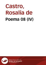 Portada:Poema 08 (IV) / Rosalía de Castro