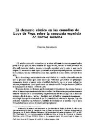 Portada:El elemento cómico en las comedias de Lope de Vega sobre la conquista española de nuevos mundos / Fausta Antonucci