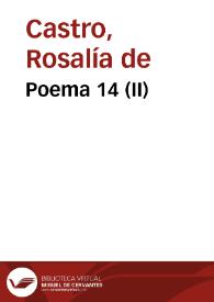 Portada:Poema 14 (II) / Rosalía de Castro