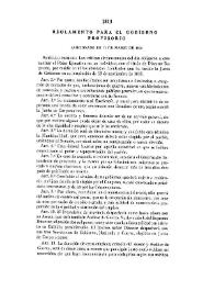 Reglamento para el gobierno provisorio, 1814 | Biblioteca Virtual Miguel de Cervantes