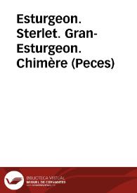 Portada:Esturgeon. Sterlet. Gran-Esturgeon. Chimère (Peces)