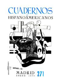 Portada:Cuadernos Hispanoamericanos. Núm. 271, enero 1973