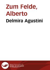 Portada:Delmira Agustini / por Alberto Zum Felde