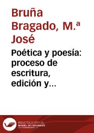 Portada:Poética y poesía: proceso de escritura, edición y recepción de la obra de Delmira Agustini [Fragmento] / María José Bruña Bragado