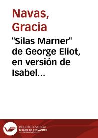 Portada:\"Silas Marner\" de George Eliot, en versión de Isabel de Oyarzábal de Palencia / Gracia Navas