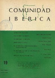 Portada:Comunidad ibérica : publicación bimestral. Año IV, núm. 19, noviembre-diciembre 1965