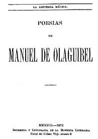 Portada:Poesías / Manuel de Olaguíbel