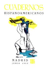 Portada:Cuadernos Hispanoamericanos. Núm. 186, junio 1965