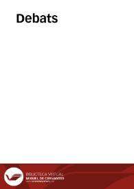 Debats | Biblioteca Virtual Miguel de Cervantes