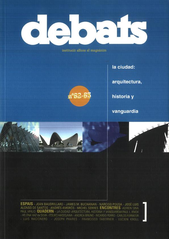 Debats. Núm. 62-63, otoño 1998 | Biblioteca Virtual Miguel de Cervantes