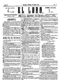 Portada:El Loro : periódico ilustrado joco-serio. Núm. 7, 10 de enero de 1880