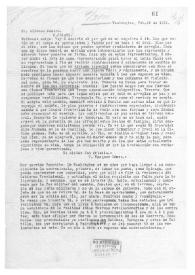 Portada:[Carta de Francisco Vásquez Gómez a Alfonso Madero. Washington (D. C.),  25 de febrero de 1911] / F. Vásquez Gómez