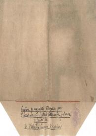 Portada:Escritura de mandato otorgada por el Excmo. Señor D. Rafael Altamira y Crevea a favor de D. Valentín Cuervo Marinas. Amsterdam, 23 de noviembre de 1927