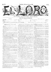 Portada:El Loro : periódico ilustrado joco-serio. Núm. 2, 15 de enero de 1881