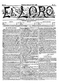 Portada:El Loro : periódico ilustrado joco-serio. Núm. 17, 30 de abril de 1881