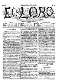 Portada:El Loro : periódico ilustrado joco-serio. Núm. 23, 4 de junio de 1881