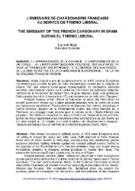Portada:L'émissaire de charbonnnerie française au service du trienio liberal