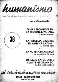 Humanismo. Núm. 38, julio-agosto 1956 | Biblioteca Virtual Miguel de Cervantes
