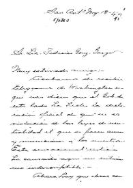 Portada:[Carta de Alfonso Madero González al licenciado Federico González Garza. San Antonio (E.U.A.), 18 de marzo de 1911]