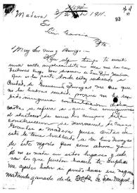 Portada:[Carta de Juan Durán a Luis A. García. Madera (Chihuahua), 27 de marzo de 1911]