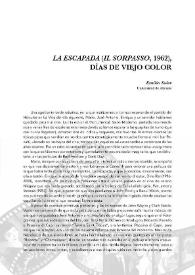 "La escapada (II sorpasso, 1962)", días de viejo color / Emilio Soler | Biblioteca Virtual Miguel de Cervantes