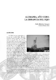 Portada:Alemania, año cero. La errancia del hijo / Pablo Martínez Samper
