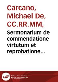 Portada:Sermonarium de commendatione virtutum et reprobatione vitiorum.
