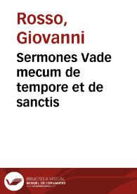 Sermones Vade mecum de tempore et de sanctis | Biblioteca Virtual Miguel de Cervantes