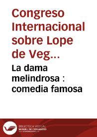 Portada:La dama melindrosa : comedia famosa / de Lope de Vega Carpio
