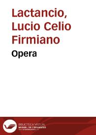 Opera | Biblioteca Virtual Miguel de Cervantes