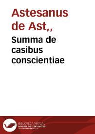 Portada:Summa de casibus conscientiae / a Bartholomaeo de Bellatis et Gometio de Ulixbona edita.
